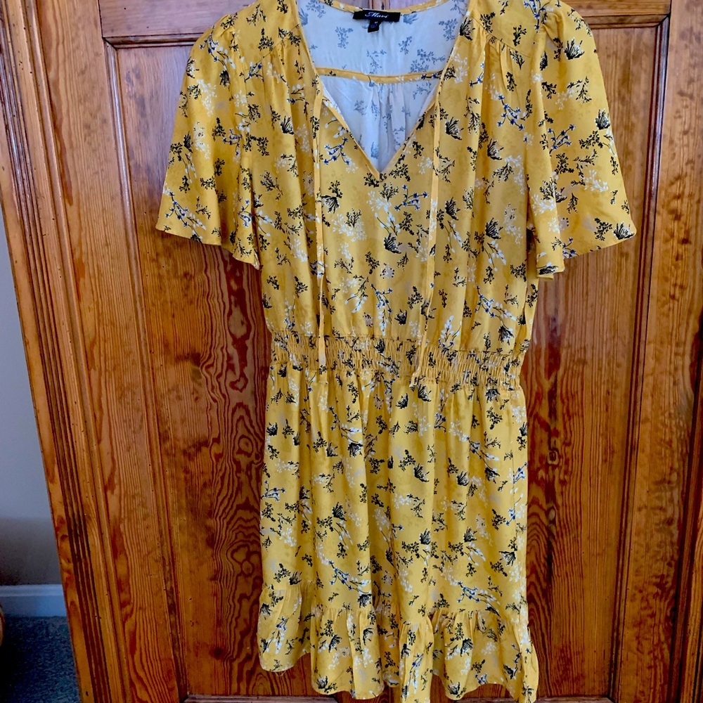 Mavi Yellow Ruffled Tiered Sundress
